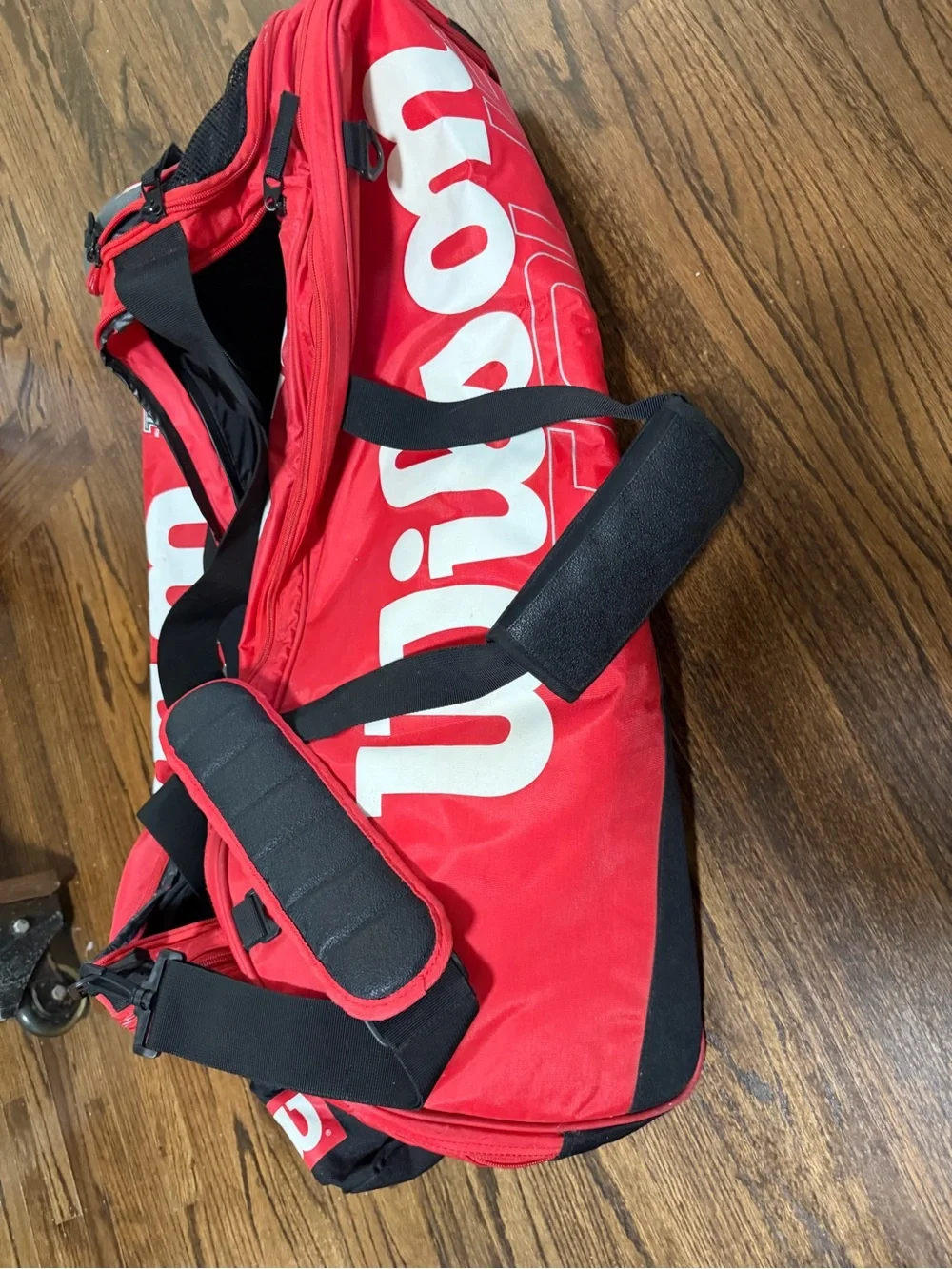 Wilson Red and Gray Duffel Tennis Bag